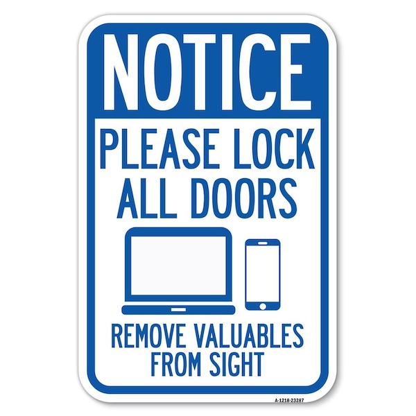 Safety Sign, 12 in Height, Aluminum, 18 in Length, 23287